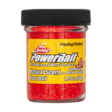 Паста форелевая Berkley PowerBait Natural Scent Trout Bait 50g (Salmon Eggs; Salmon Red/Gltr)