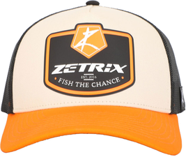 Бесболка Zetrix (Fish the chance) PVC-2402 оранжевый козырек/черная сетка