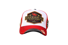 Кепка Maximus Mesh с сеткой,белый/красный (MCM)
