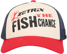Бесболка Zetrix (Fish the chance) PVC-2403 красный козырек/синяя сетка