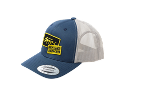 Кепка с сеткой 6P Снасти Здрасьте Bone Logo #Navy/Black&Yellow