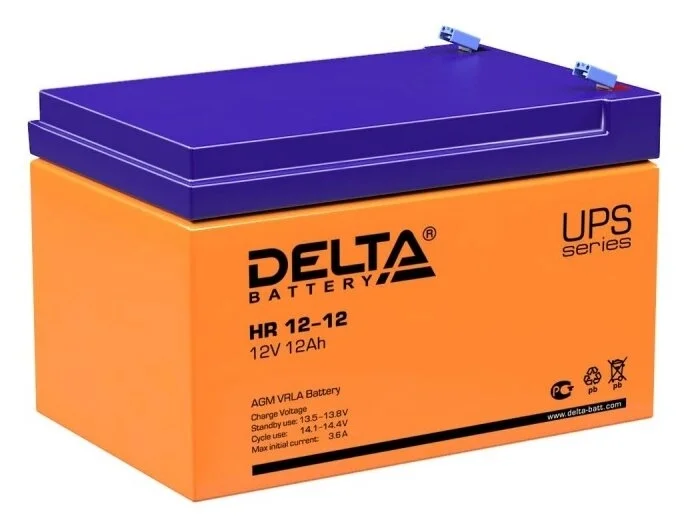 Аккумулятор Delta Battery HR 12-12 12В 12 А·ч