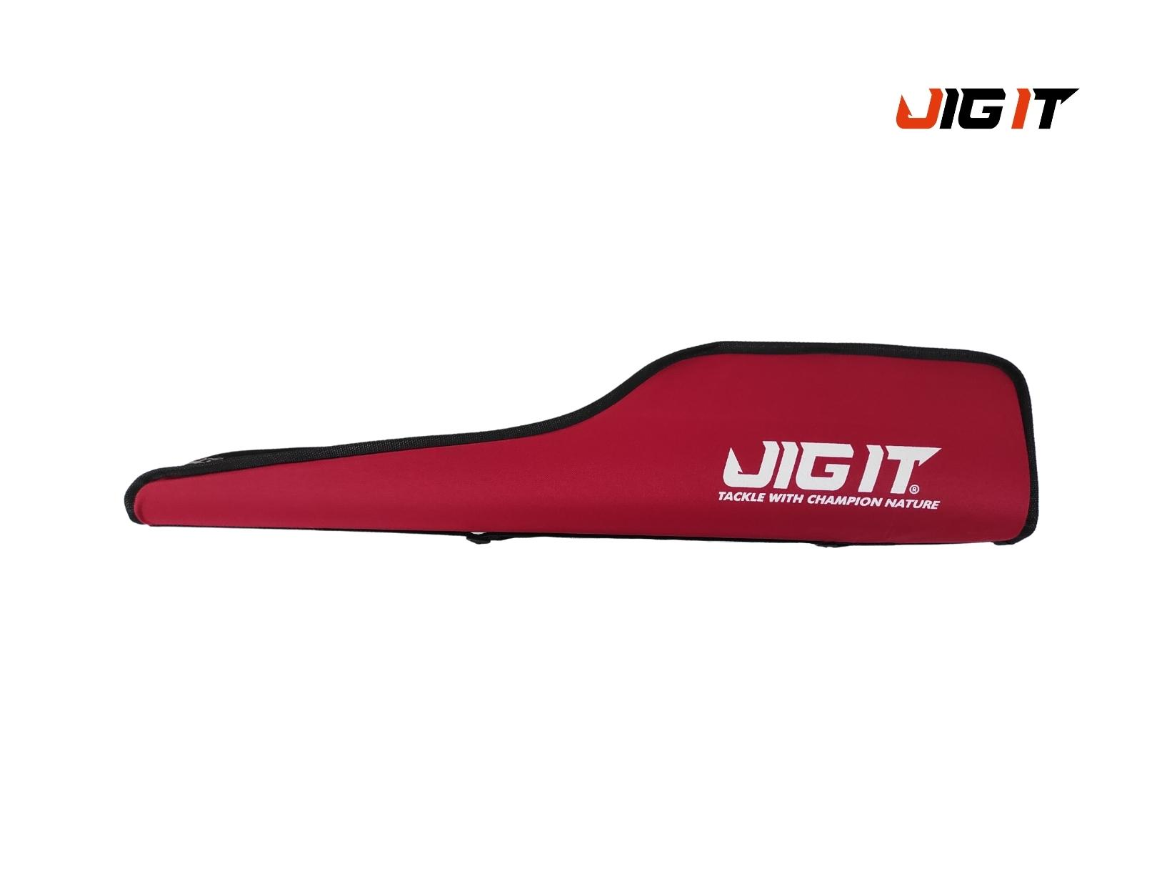 Чехол Jig It полужесткий для зимних удилищ, RED l=80 см