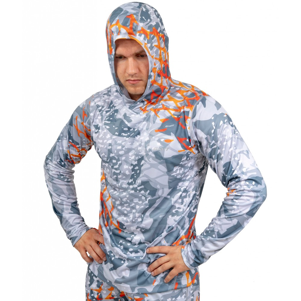 Джерси с капюшоном Graff UPF50 964-CL-1 Серый #3XL