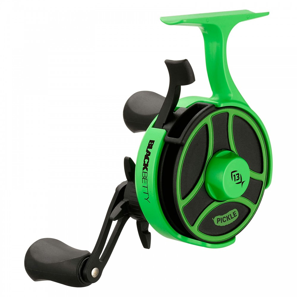 Катушка зимняя 13 Fishing Black Betty Free Fall Ghost Radioactive Pickle Ice Reel Right Hand