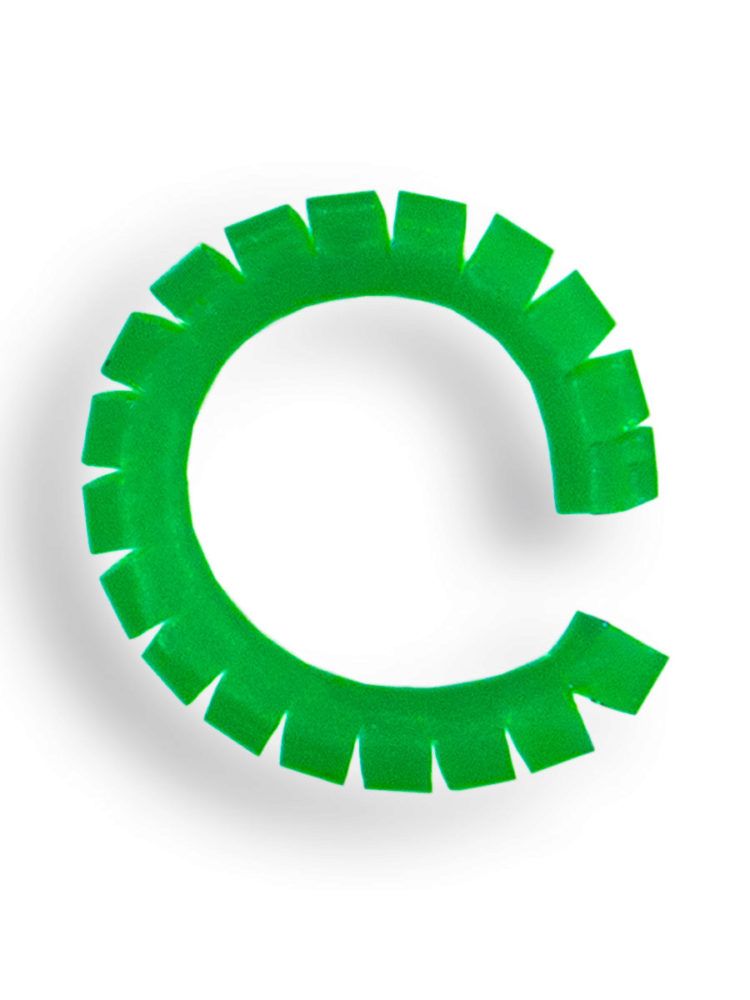 Кембрик сегментированный 0,3/1,2 Зелёный Fluo 0.5 мет.
