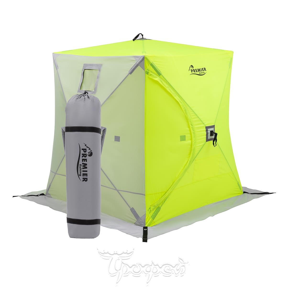 Палатка зимняя КУБ PREMIER 1.5x1.5m Yellow/lumi/grey Art:PR-ISC-150YLG