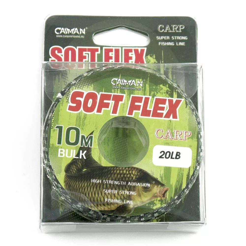 Поводковый материал Caiman Soft Flex Camo Olive 10м 20lbs 215859