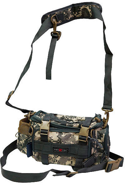 Сумка поясная Fish2Fish Riverbag серая цифра 35x20x15 см