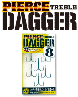 Тройные крючки Pierce Treble Dagger TC Coat #6 (6 шт.)
