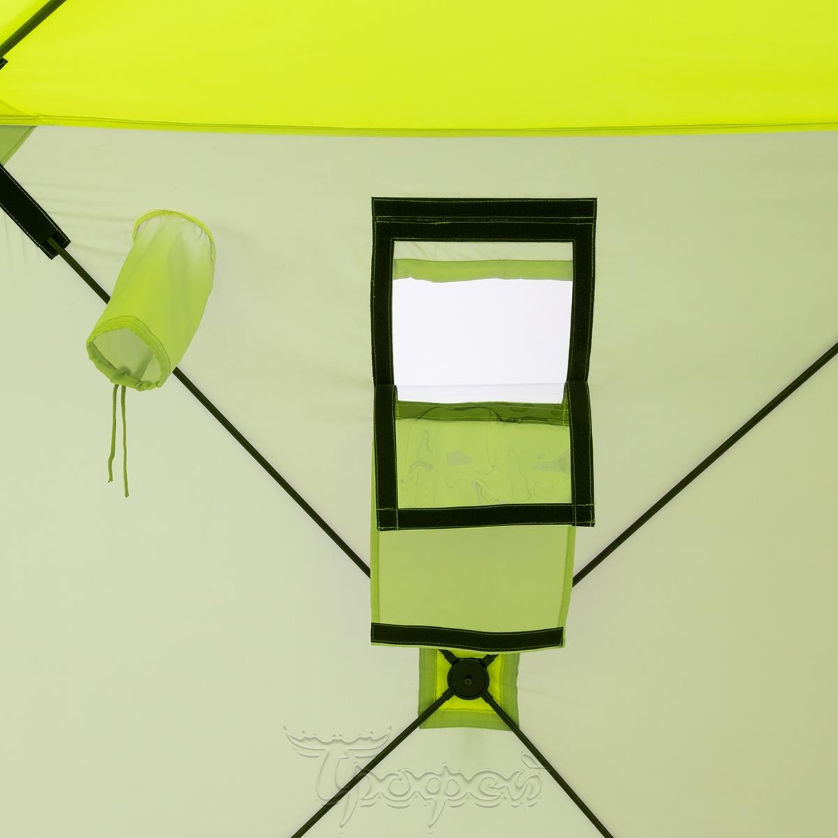 Палатка зимняя КУБ PREMIER 1.8x1.8m Yellow/lumi/grey Art:PR-ISC-180YLG