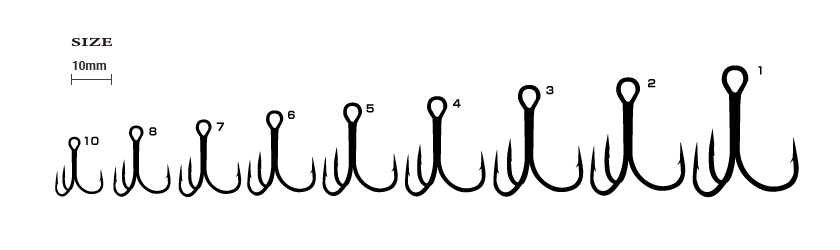 Тройные крючки Ryugi Pierce Treble Hook TC Coat #2 (5шт.)