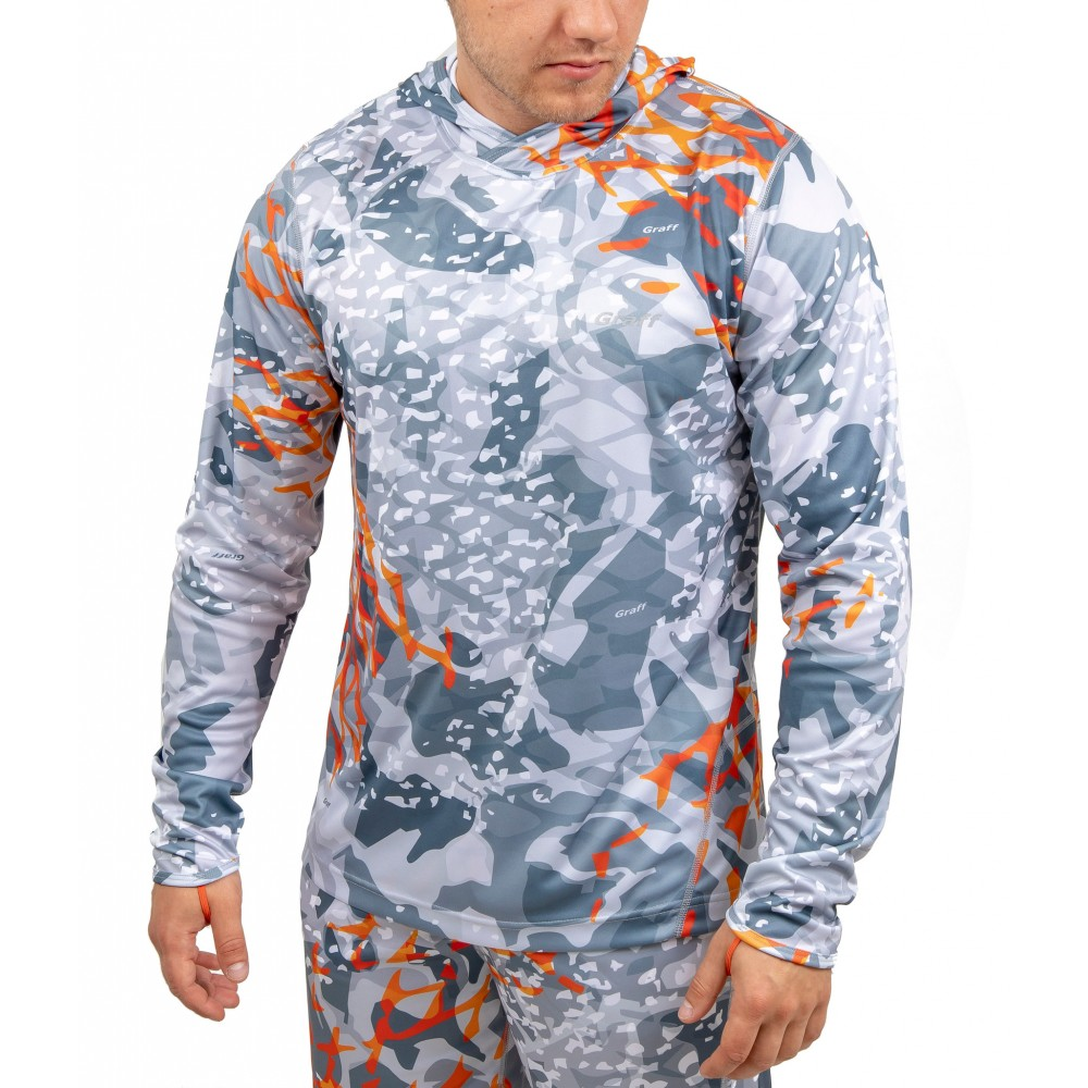 Джерси с капюшоном Graff UPF50 964-CL-1 Серый #4XL