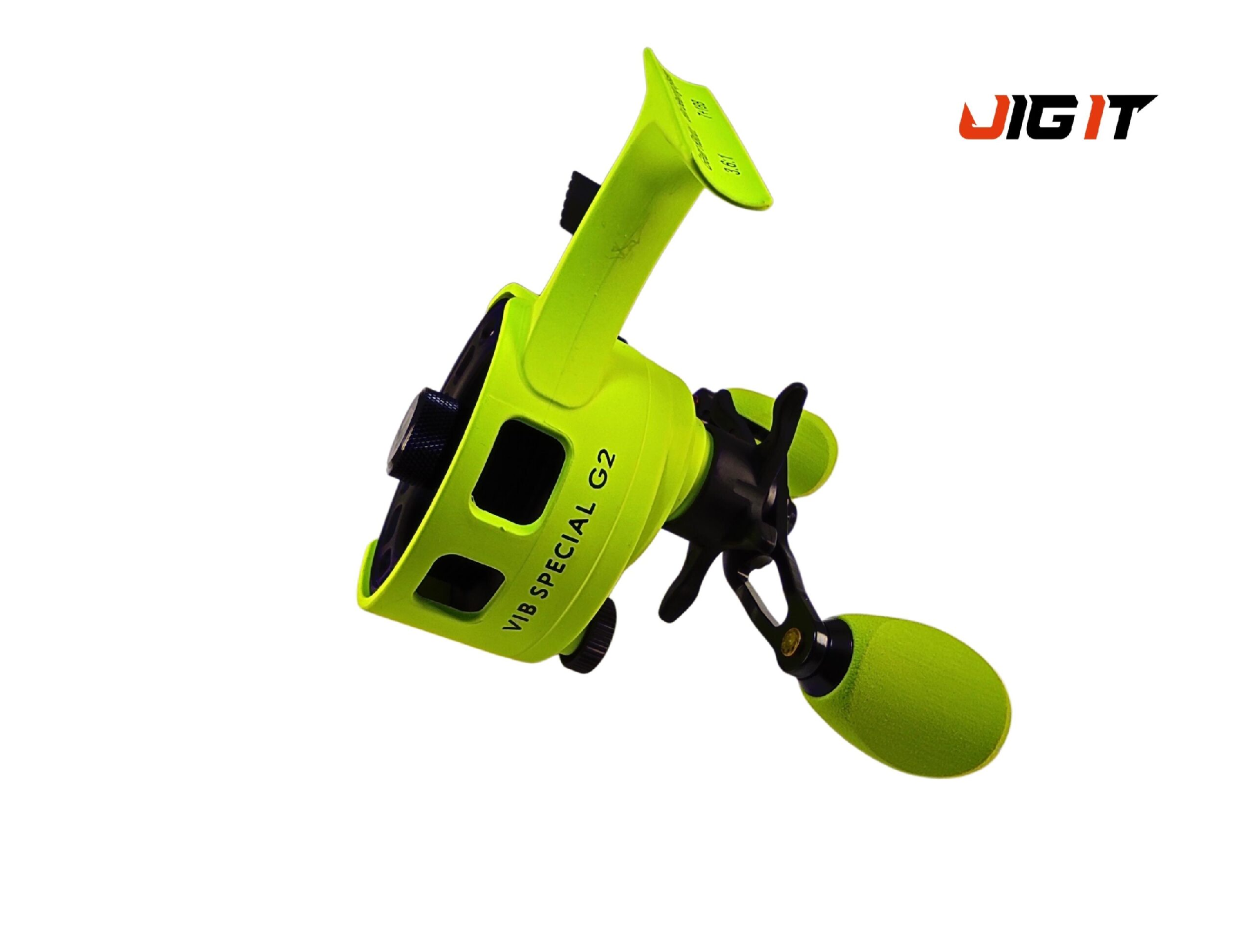 Катушка зимняя Jig It Team Dubna Vib Special G2 LIME, правая рука