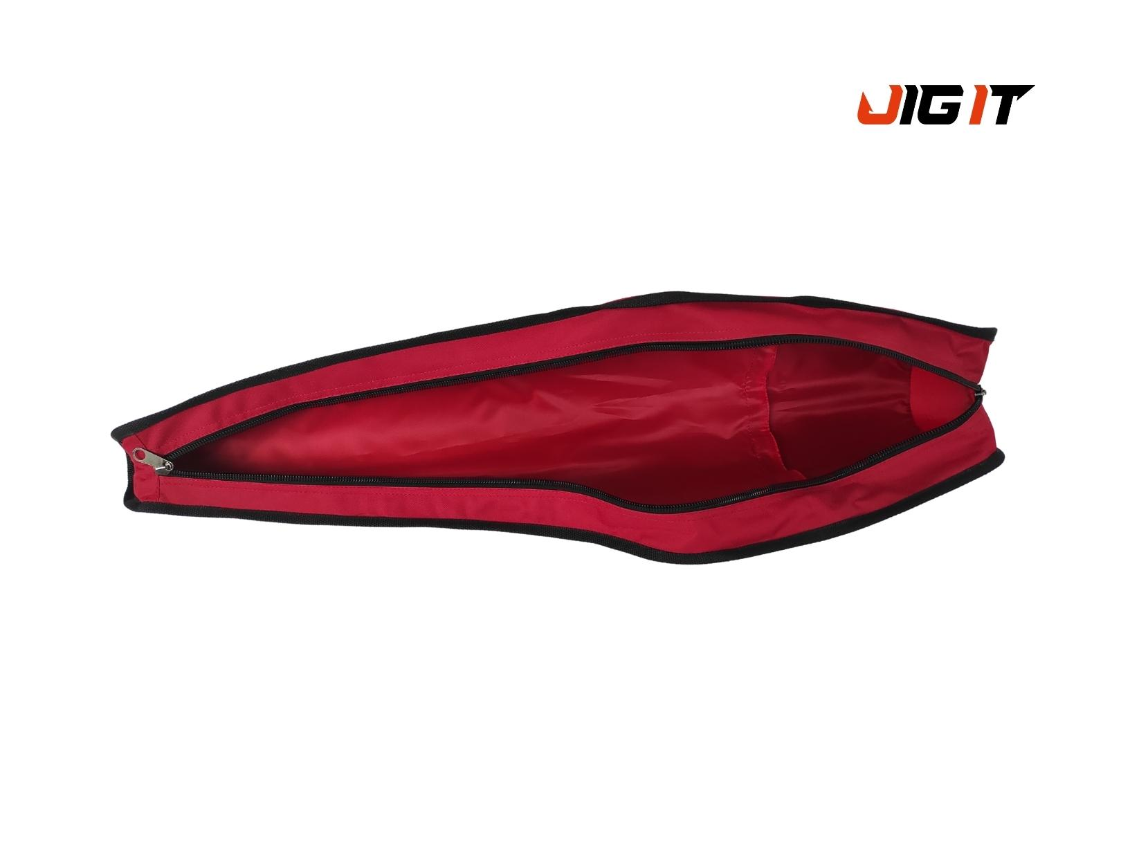 Чехол Jig It полужесткий для зимних удилищ, RED l=80 см