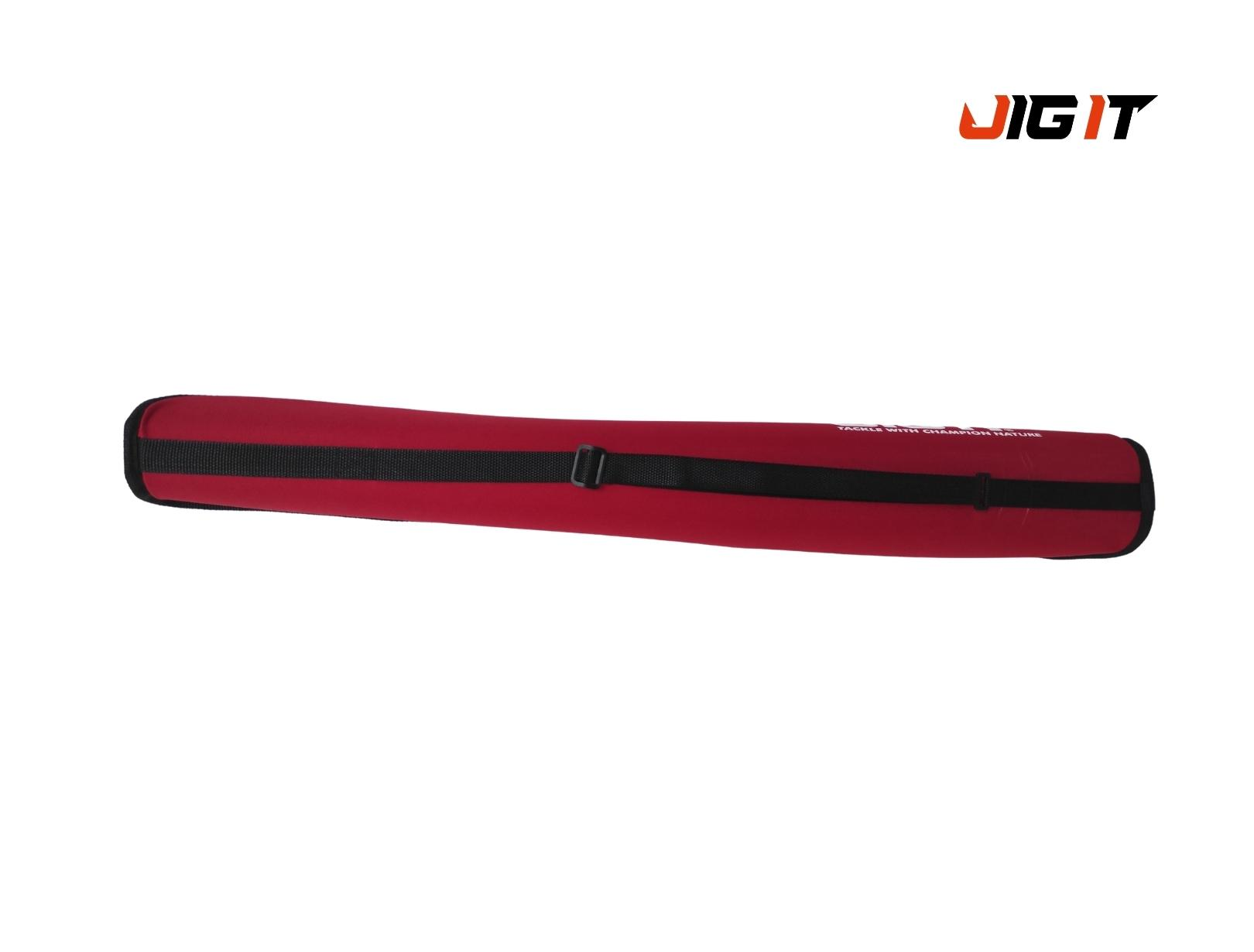 Чехол Jig It полужесткий для зимних удилищ, RED l=80 см
