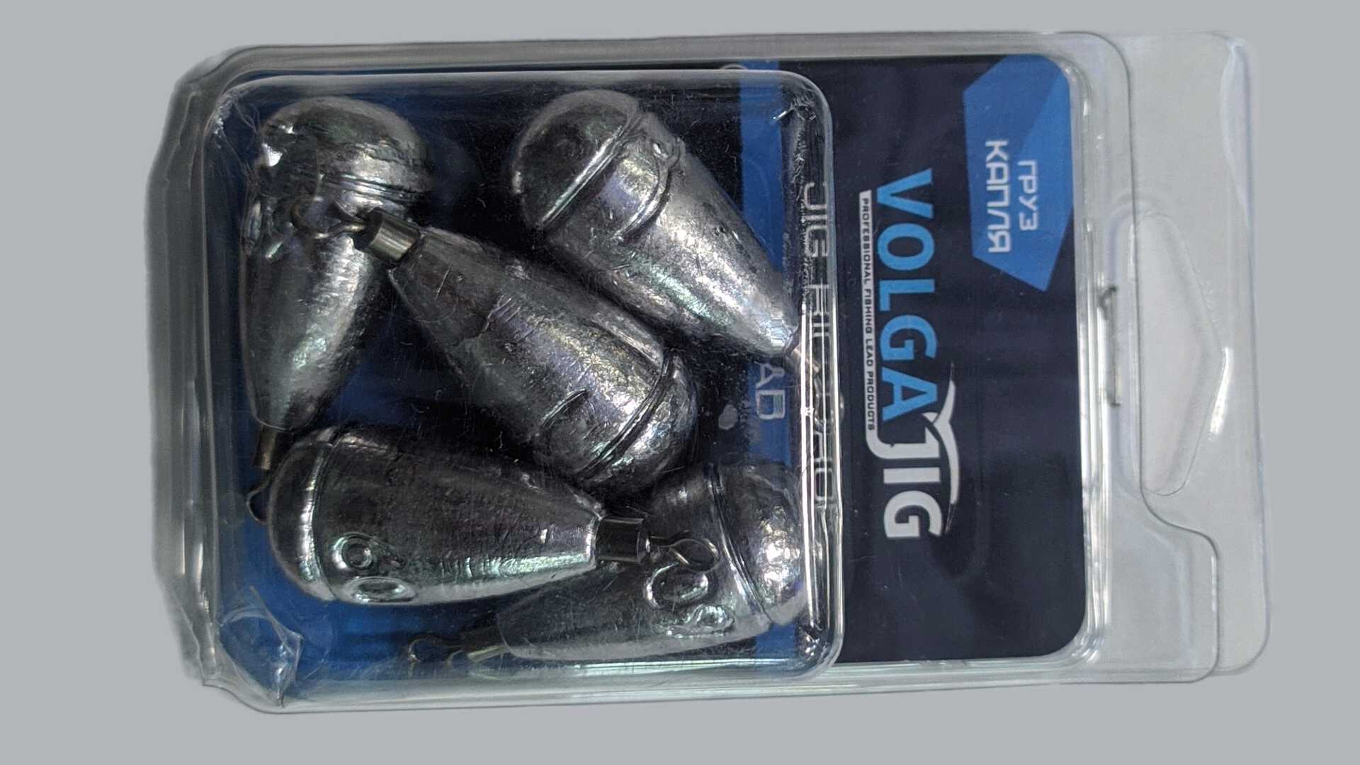 Груз с вертлюгом VolgaJig "Капля" 60 гр. уп.5шт.