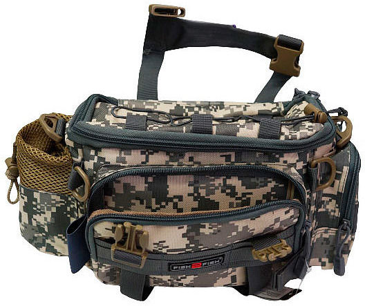 Сумка поясная Fish2Fish Riverbag серая цифра 35x20x15 см
