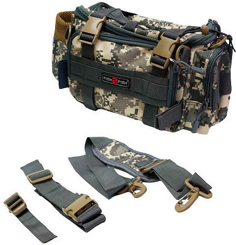 Сумка поясная Fish2Fish Riverbag серая цифра 35x20x15 см