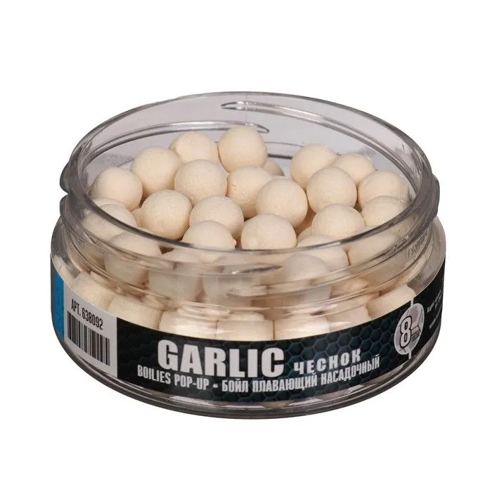 Бойлы насад. плав. Sonik Baits 8мм GARLIC MICRON Fluo Pop-ups 50мл 638092
