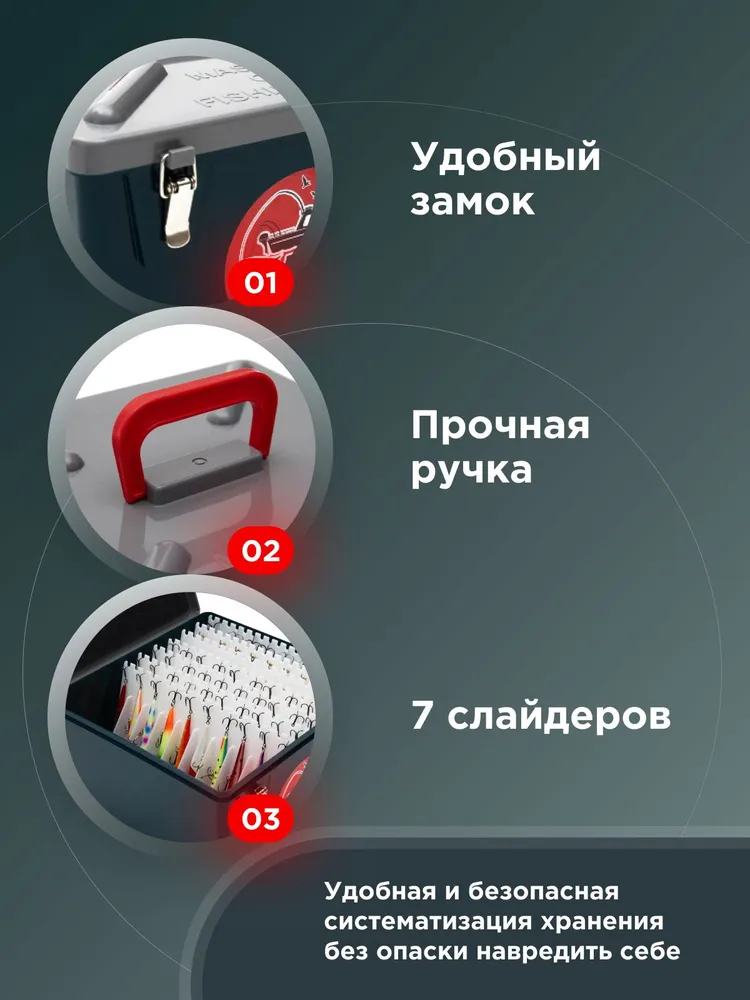 Рыболовный ящик Wobbler Box со слайдерами Bandit/Halco
