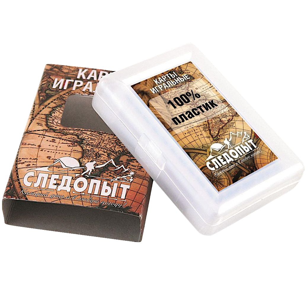 Карты игральные Следопыт PF-BG-C01 Влагостойкие Пластик 54шт 58 х 89мм 90 г